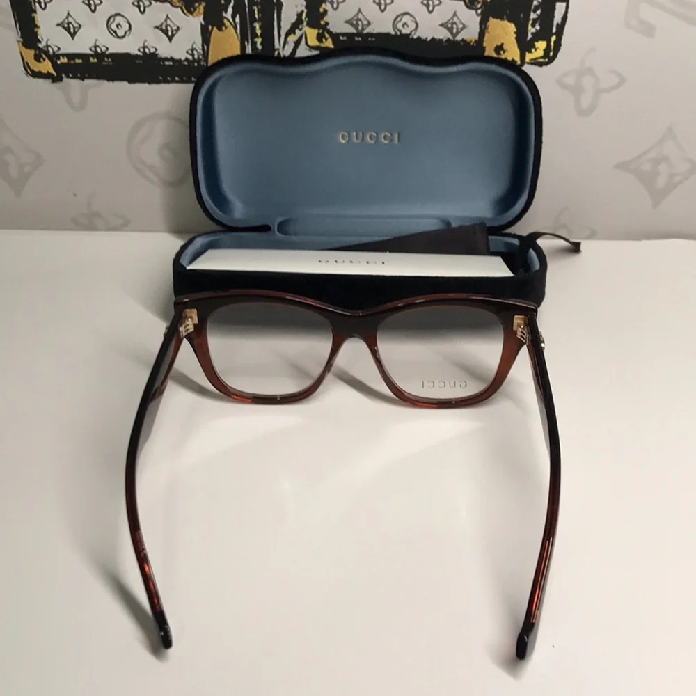 New Authentic Gucci Tortoise Shell Women's Glasses GG0992o 003